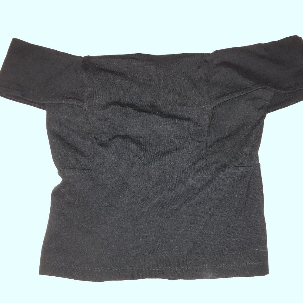 Anthropologie Off Shoulder Black Top